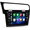 Generico VIBEX Autoradio 9 Pollici per VW GOLF 7/7.5 2013-2020 | Apple CarPlay e Android Auto | Monitor Touchscreen HD, Navigatore GPS WiFi Bluetooth | Plug & Play | NERO (Nero)
