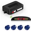 Cocar Kit di assistenza al parcheggio senza fili, sistema radar di retromarcia con 4 sensori PDC, display a distanza LED senza fili con avviso sonoro + 4 colori blu Aiuto al parcheggio posteriore