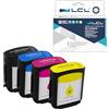 LCL Versione professionale compatibile 10 C4844A 82 Cartuccia d'inchiostro | C4911A C4912A C4913A (4-Pack 1Nero 1Ciano 1Magenta 1Giallo) Sostituzione per HP Designjet 500/500ps /500Plus/ 800/800ps/815
