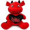 Mel-O-Design Peluche a forma di diavolo rosso, 22 cm, con corna e coda, morbido peluche da coccolare (diavolo)