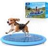 Flying Paws Tappetino spruzzante per cani da 100 cm - Vasca spruzzante robusta da 0,55 mm, gioco acquatico da esterno per l'estate, tappetino con fontana per animali domestici per feste in giardino