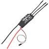 BAFOVY Regolatore di velocità Senza Spazzole Motore Brushless ESC 80A RC, Rame Siliconico da 3 a 6S LiPo UBEC 5V 4A, Picco 100A, Banana Femmina 4,0 Mm per Drone Elicottero Aereo