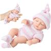 Whyzsjnclg Mini Bambole in Silicone da 7 Pollici, realistiche, per Bambini, Stile 1, morbide e morbide in Silicone per Tutto Il Corpo, con Vestiti