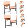 BESPORTBLE Miniatura Mobili Aula per Bambole Banchi e Sedie in Accessori Scuola per Casa delle Bambole Design Realistico e Resistente per Giochi Ruolo