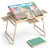Lubirayi Tavolo Puzzle in Legno con Gambe Alte, 1500 Pezzi | 3 inclinazioni, superficie in feltro, coperchio trasparente, 3 cassetti, gambe pieghevoli 62 cm