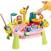 Generico Tavolo Giochi Acquatico 4 In 1 Per Bambini Da 1 A 5 Anni, Tavolo Acquatico Interattivo Per Bambini Con Pompa Dellacqua Manuale, Vasca Giochi Staccabile, Tavoli Per Giochis Acquatici Da Interno