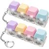 TaimeiMao 2PCS Portachiavi Fidget Keyboard, Pulsante Tastiera Antistress Giocattolo, Portachiavi Colorato Fidget Tastiera con Luce LED, Decompressione Decorazione, Alleviare lo Stress Passare il Tempo