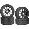 RcThjia Pneumatici da strada da 17 mm per Arrma 1/7 Infraction Limitless Felony FS Racing Model GT RC Car Upgrade On Road Tyre 4 pezzi un set (2 grandi 2 piccoli)