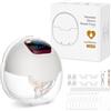 AMIPOW Tiralatte Elettrico Indossabile 4 Modalità e 15 Livelli Tiralatte Portatile con Display a LED, Senza BPA, Elettrico a Mani Libere con Flange da 18/20/22/24 mm (1 Pezzo)