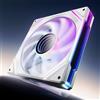 AsiaHorse Ventola per PC RGB 140MM Ventilatore per Case [HDB] 89,77 CFM/1800 RPM/3,24 MMH2O 5V3PIN ARGB e ventola PWM 12V4PIN, durata di vita 50.000 Ore AMICIMega-A14-Bianco