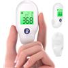 Femometer Termometro frontale per neonati, bambini e adulti, senza contatto, a infrarossi, misurazione in 1s, display a tre colori, temperatura oggetto e ambiente, portatile per viaggi, allarme febbre