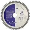 TWIN-TOWN HM Lama per sega circolare multi-materiale, 210 x 30 mm, Z60, anello di riduzione 20 mm, ideale per legno, laminato, MDF, alluminio, plastica, parquet e rame per segare con troncatrice