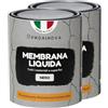 Proxinova Membrana Liquida Impermeabilizzante Nera PROXINOVA (1500 ml) - Impermeabilizzante Terrazzi, Tetti E Camini, Guaina Liquida Calpestabile Per Esterni, Ideale Per Riparare Grondaie E Piatti Doccia