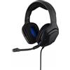 THE G-LAB Korp COBALT Gaming Headset - Cuffie stereo, ultraleggere, con microfono, jack da 3,5 mm per PC, PS4, PS5, Xbox One, Mac, Tablet PC, Switch, Smartphone (nero)