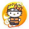 Teknofun Naruto Shippuden x Hello Kitty Lampada da parete a LED Hello Kitty Naruto 30 cm