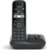 Gigaset Telefono fisso Gigaset AS690 A, nero, segreteria telefonica 20 min, vivavoce, 100 contatti