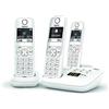Gigaset Telefono fisso cordless Gigaset AS690 A Trio, bianco, 2 ricevitori, 20 suonerie, vivavoce, display monocromatico