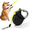 WIYETY Guinzaglio elastico per cani da 8 m: doppio guinzaglio per cani in nylon, guinzaglio automatico resistente per cani, guinzaglio per cani medi/grandi fino a 50 kg/110 libbre, nero e giallo