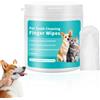 Farmty® Salviette Dentali per Cani e Gatti, per aiutarti a Pulire la Bocca del Tuo Animale Domestico e a rinfrescarne l'alito, 50 Pezzi