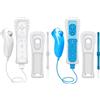 CLVIZCXOM 2 set telecomando Fit per Wii/Wii U con MotionPlus (bianco e blu)