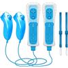 CLVIZCXOM 2 set telecomando Fit per Wii/Wii U con MotionPlus (blu e blu)