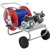 AgriEuro TOP-LINE Kit motopompa elettrica da irrorazione con carrello - Comet MTP P40/20 EL MNF - Per prodotti chimici e acidi