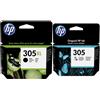 HP Cartuccia originale HP 305XL + 305 con testina di stampa multipack