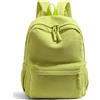 BOYIFEIJIE Zaino unisex in velluto a coste, leggero zaino da città per uomo e donna, pratico zaino per la scuola, il lavoro, i viaggi e l'uso quotidiano, verde chiaro, Mittelgroße, Minimalista