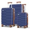 Vipbox Set 3 Valigie Rigide Espandibili 100% Policarbonato Leggere. Set Trolley da Viaggio Resistenti Valigia con Chiusura TSA e 4 Ruote