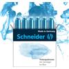Schneider Cartucce d'Inchiostro per Penna Stilografica Colori Pastello Confezione da 6, Blu (Ice Blue), Formato Standard