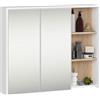 3E 3xE living.com Mobile da bagno, bianco/rovere Sonoma, 90 × 75 × 15 cm