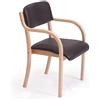 LYHD Sedia da pranzo in stile nordico, sedia da pranzo in legno massello, moderna poltrona da studio minimalista, con braccioli poltrone ergonomiche