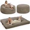 SEERFashion Puff Poltrona Sacco Gigante XXL, 2 in 1 Pouf Sacco Si Trasforma in Pouf Letto, Qualità Sartoriale, Bean Bag Per Sedersi Ergonomico, Fodera Lavabile, Puff Per Adulti, Con Imbottitura