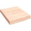Qnhdfrt Ripiano in Legno Massello di Rovere Grezzo 40x50 cm | Ideale come top lavabo per il bagno o piano scrivania in soggiorno, personalizzabile e con bordi rustici vivi.