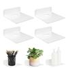 fuxunamz Mensola Adesiva Set di 4, 12,5 cm Mensole da Muro Senza Foratura, Fortemente Mini Mensola Senza Foratura, Scaffale da Parete in Acrilico per Bagno, Cameretta, Cucina, Salotto, Camera da Letto
