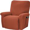 WJHDWYD Copridivano Reclinabile, Copertura Elastica per Divano Reclinabile, Jacquard Antimacchia, 4 Pezzi, per Poltrona, Poltrona di Relax(Caramello)