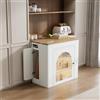 GYNGTLC Isola da cucina con ruote, tavolo da pranzo allungabile con piano rimovibile, carrello da servizio mobile, funge da credenza o tavolo da bar per cucina e sala da pranzo (bianco), naturale +
