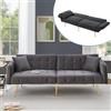 Kebnor Divano-Letto a Due Posti Multifunzionale con Funzione Letto, Schienale Regolabile + Braccioli Multi-Posizione. Moderno Divano-Letto Pieghevole per Soggiorno - Rivestimento in Velluto. Ampio