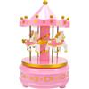 Tiardey Carillon Classico Rosa da giostra Carillon Rotante con Melodia Leggera Artware