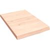 Qnhdfrt Ripiano in Rovere Massello 40x60 cm Mensola Rustica Bordi Vivi | Piano d'appoggio grezzo per personalizzare mobili in bagno, soggiorno o studio con stile naturale rustico.