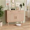 YLSZHY Credenza da buffet con 2 cassetti, moderna credenza in legno con 2 ante, consolle per soggiorno, cucina, sala da pranzo, ingresso e corridoio