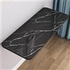YFQYRB Tavolo Pieghevole A Parete in Legno Versatile Tavolo da Pranzo Pieghevole 100x50cm Tavolino Porta PC da Parete Galleggiante Tavolo Pieghevole A Muro(Black Stone,50x30cm/20x12in)