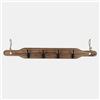 Loberon Havsberg Listello con Ganci - Listello in Legno con Finitura Bianco Antico - Cornice in Juta Inclusa, Marrone