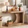 TRIBEWOOD Consolle Ingresso 100 cm in Legno Massello, Tavolo Console Stretto con Design ad Arco Moderno, Mobile Ingresso Stile Rustico, Tavolo da Ingresso per Corridoio, Soggiorno o Dietro il Divano