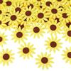 MAYJOYDIY 50 Pezzo di Applique A Forma di Girasole in Feltro Giallo A Strato Singolo da 80.5mm, Decorazioni da Parete per Bacheche di Girasole per Scrapbooking Feste Matrimonio Casa Decorazioni