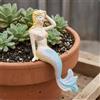 Ornamento Sirena Miniatura Dettagliata Statuetta Sirena per Giardino, Vaso