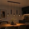 Lightbox Pendelleuchte, 3x E27 und 2x GU10 Fassung, 123 x 23 x 150 cm, | 123 x 150 cm, 3x E27 u. 2x GU10 Fassung, Aluminium Rauchglas, schwarz