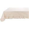 Blanc MARICLO Tovaglia in cotone cerato con gala di 10 cm, Infinity. Dimensioni: 170x240cm, 100% cotone colore naturale