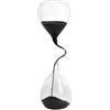 Generic Clessidra nera, stile moderno sabbia timer, vetro vetro smerigliato mestiere trasparente senza temporizzazione Home Decor sabbia orologio clessidra ornamenti