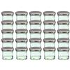 CapCro Set di 25 vasetti da 125 ml, con coperchio argentato, fino a 66 vasetti per marmellate